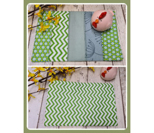 Stickdatei ITH - Patchwork Flip & Fold Platzdecke Untersetzer bis 36x24